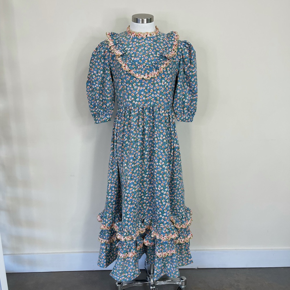 Celiab Abaca Dress blue corduroy NWT sz small